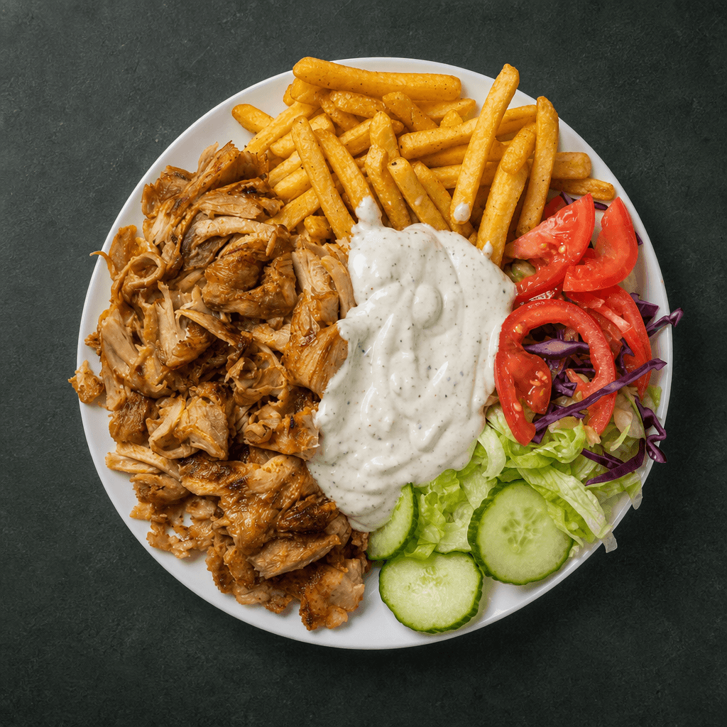 11. Malý talíř kebab s hranolkami
