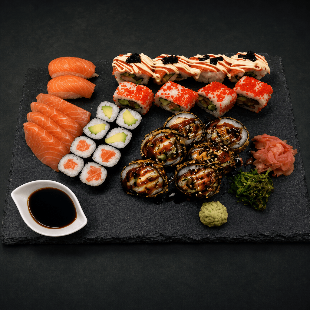 Sushi set s nigiri a maki